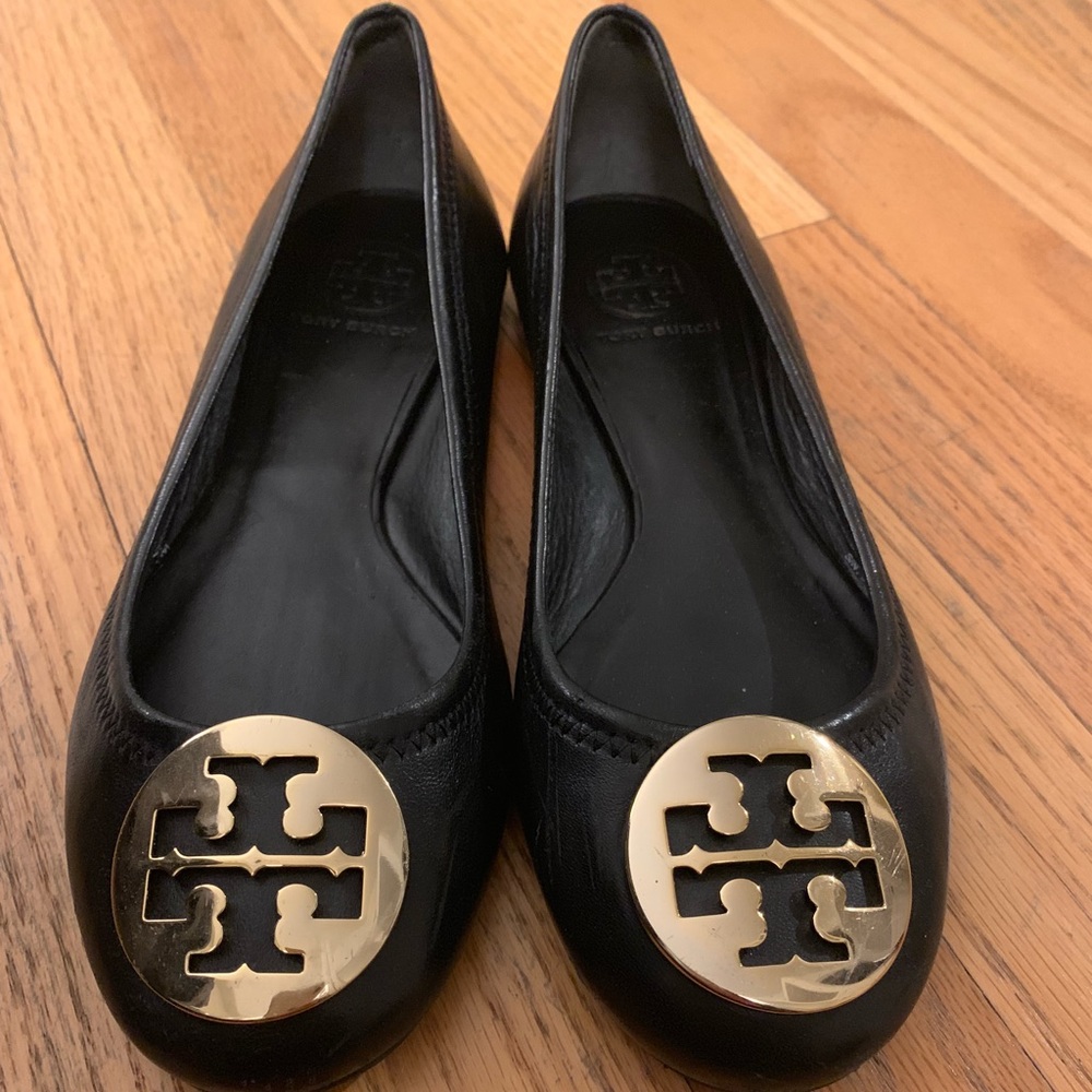 Tory Burch Black Flats